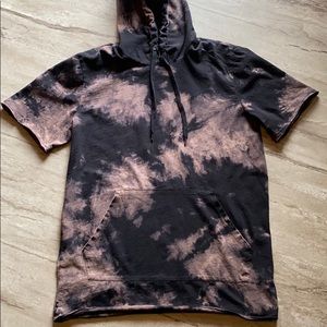 Distressed/Tie Dyed T-Shirt Hoodie Sz. Small